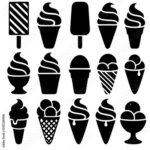 set of ice cream