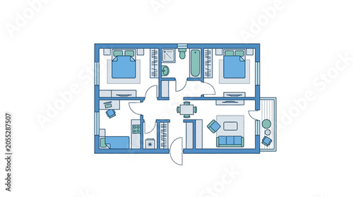 Modern Apartment Floor Plan Layout Design 10.