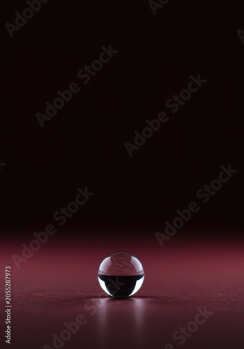 Photographic image showcasing a precise focus point in the foreground against a deeply blurred, smooth background bokeh effect, clean, empty, lighting