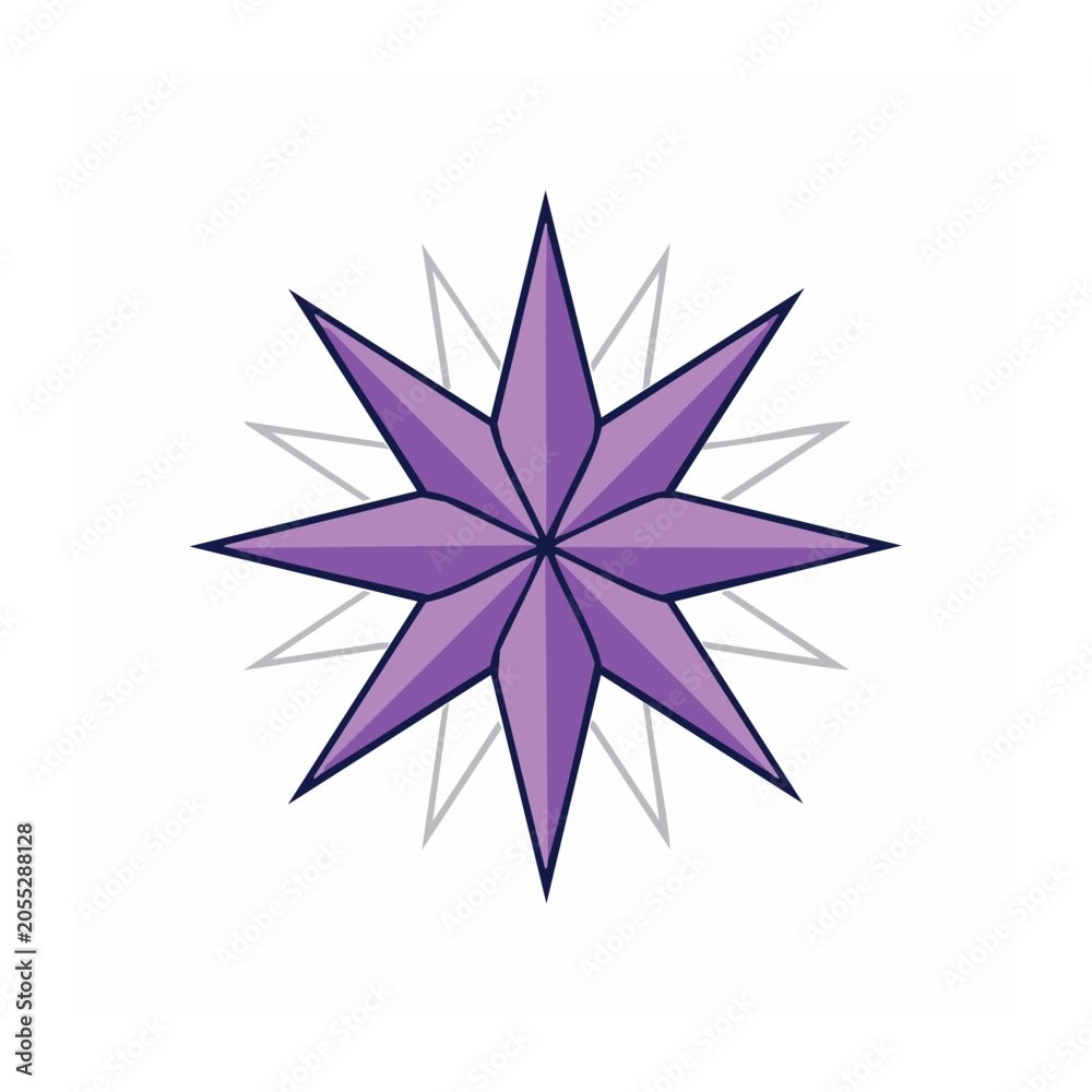 Obraz premium Purple flower vector icon isolated
