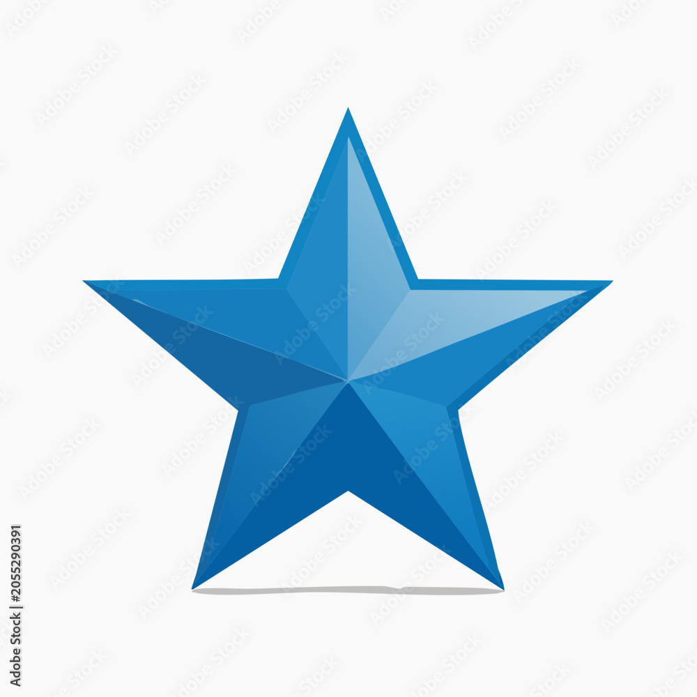 Obraz premium Blue Five-Pointed Star Icon
