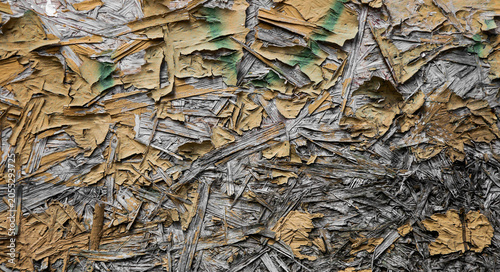 Old layer of paint on OSB board