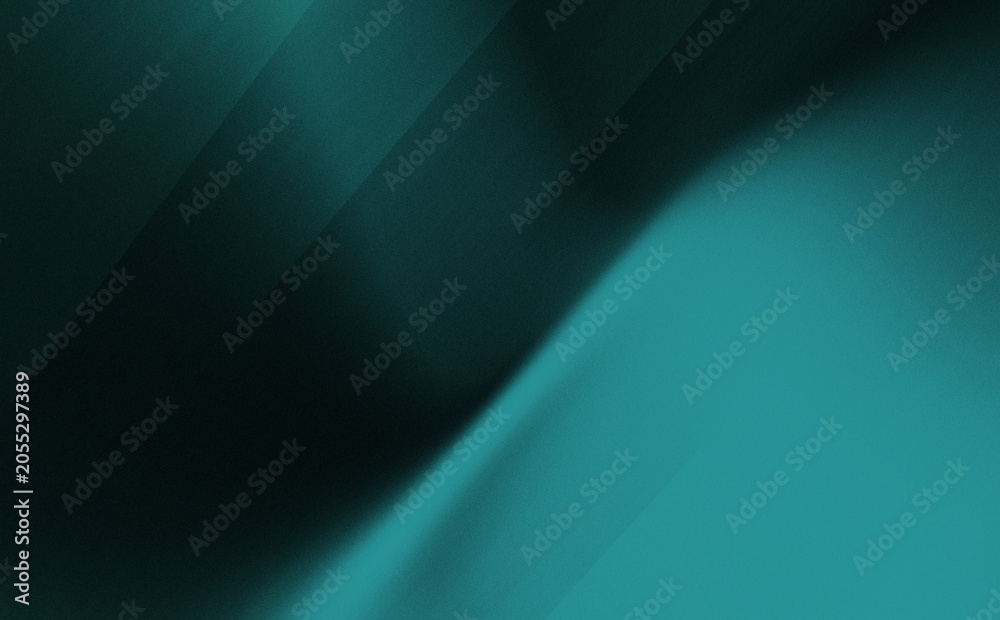 Fototapeta premium abstract turquoise green gradient background with a geometric composition of vertical panel lines and diagonal planes.