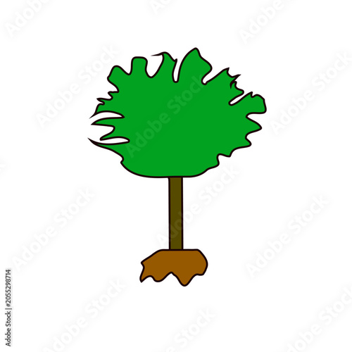 Beautiful Green Tree Vector Art