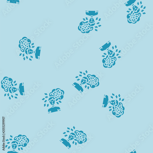Quadro em tela anxiety man disease glyph vector seamless pattern