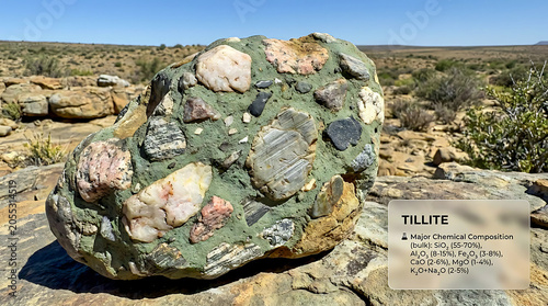 Tillite Specimen Dwyka Formation Karoo Basin South Africa Ultra Realistic Geological RAW Photograph