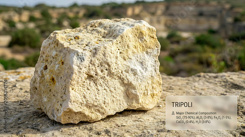 Tripoli Tripolite Specimen Trapani Sicily Italy Ultra Realistic Geological RAW Photograph Siliceous Earth