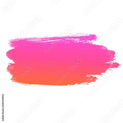 Abstract Pink and Orange Watercolor Brush Stroke Texture Isolated on White Background for Creative Design and Artistic Decoration