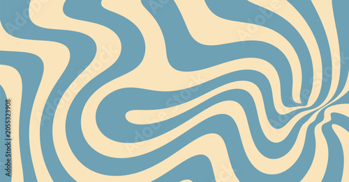 Foto Wavy Pattern With Alternating Blue And Beige Tones