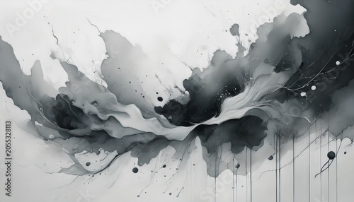 Cool Grey Watercolour Splash