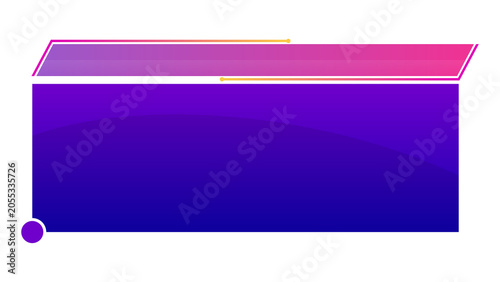 Modern news broadcast graphics template lower third for TV web app display on transparent background