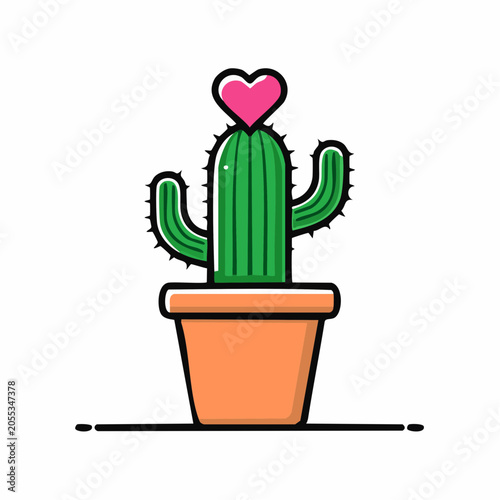 Cute Cactus with Heart