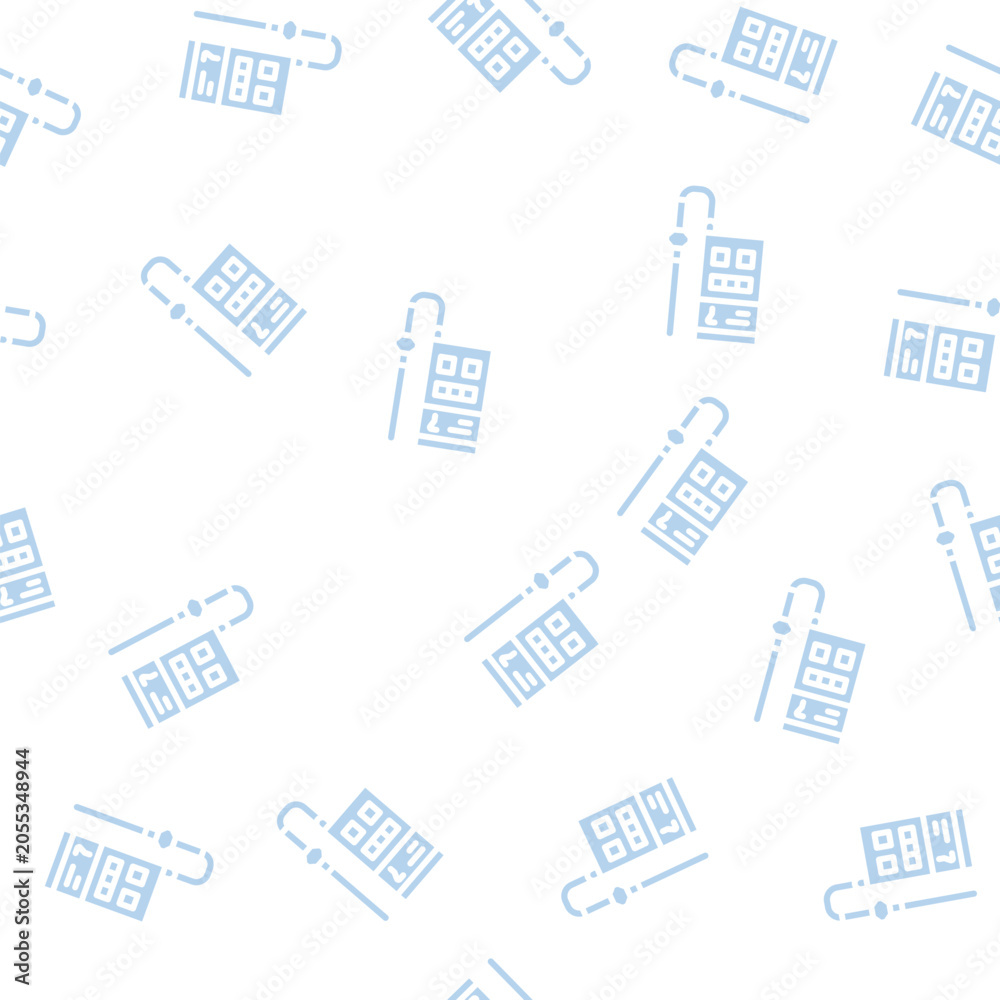 Fototapeta premium soil analyzer device glyph vector seamless pattern. soil analyzer device signthin illustration