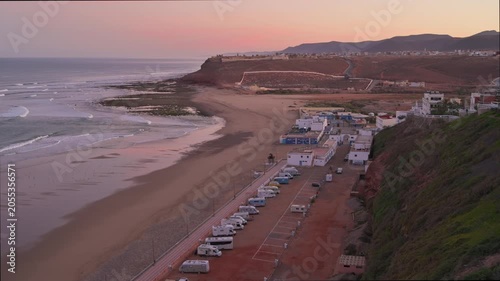Calm evening in Sidi Ifni, Morocco with coastal views and soft twilight lighting