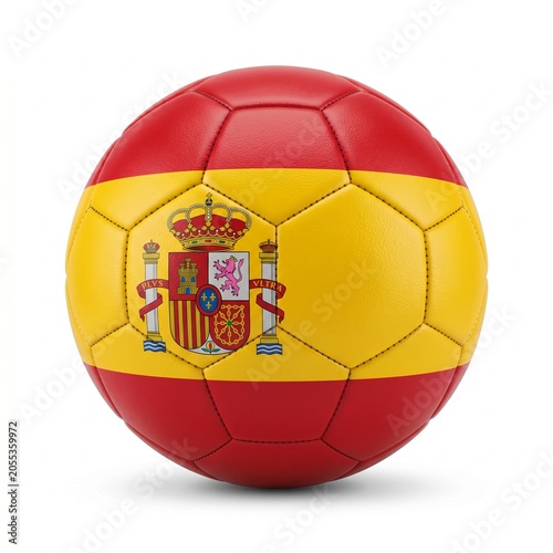 Professional Soccer Ball featuring the National Flag of Spain, Sports Equipment for Football Championship