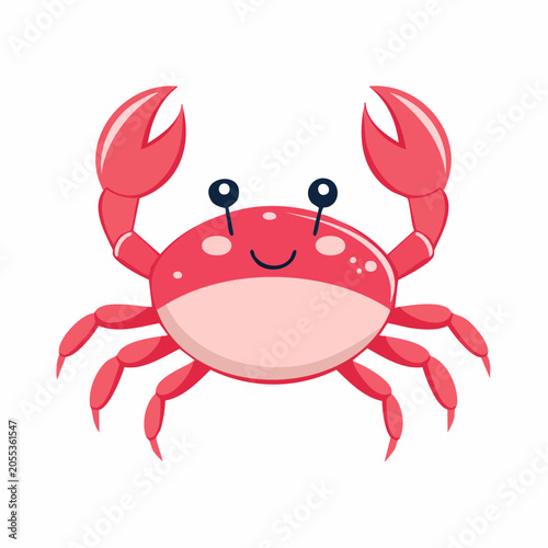 Cute Cartoon Crab Illustration