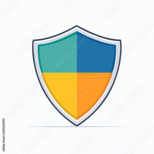 Shield with Ukrainian Flag Colors