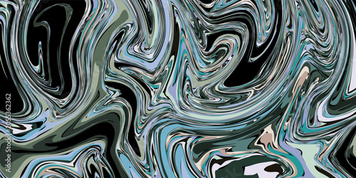 Obraz na płótnie Abstract fluid art background black and blue colors
