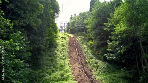 Palenica chairlift in Szczawnica Poland Pieniny mountains - cable car ride during summer