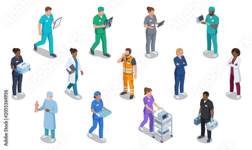 Quadro su tela Surgeons and operating room staff working in hospital | Healthcare professional