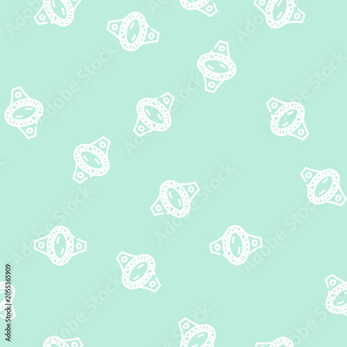 Fotografie ring with magic diamond line seamless pattern ring with magic diamond thin line