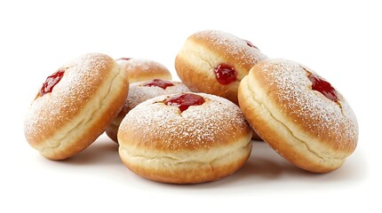 Traditional jelly filled sufganiyot donuts for hanukkah clipart