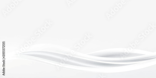 Tableau sur toile A clean, abstract background featuring elegant white fabric waves that evoke a sense of purity and sophistication