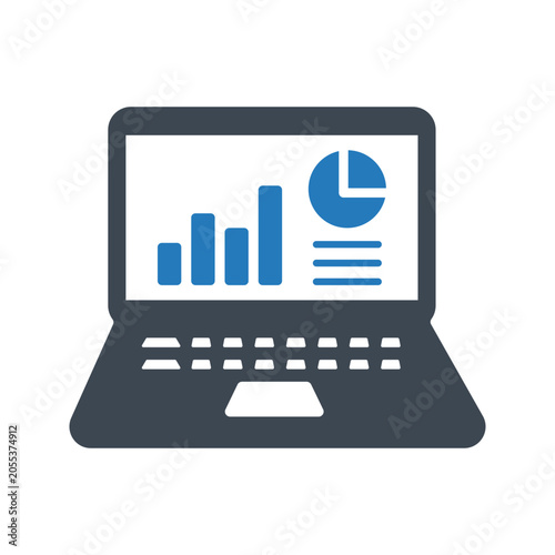 Business analytics charts icon