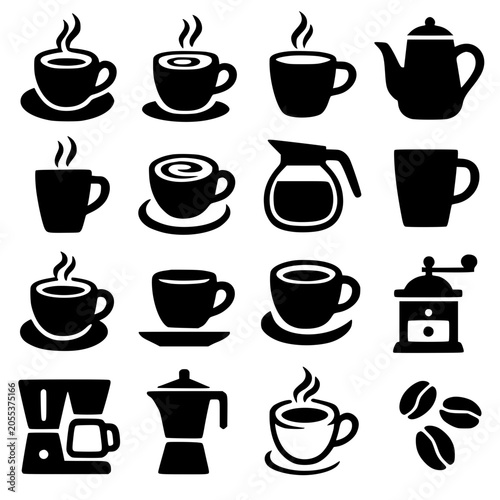set of coffee cups