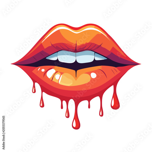 Red Lips Vector Graphic
