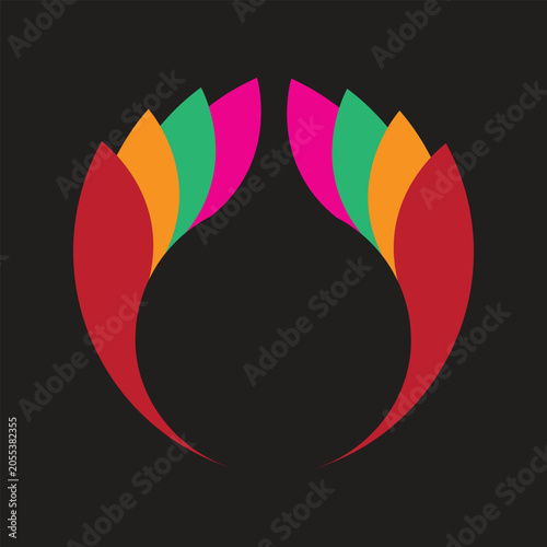 Vector illustration of an abstract flower