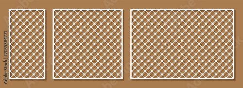 Fotografie Stenciled Laser cut template panels set