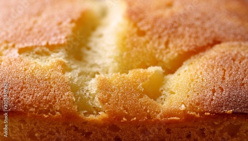 Soft Fresh Sponge Cake Close Up Macro
