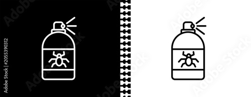 Bild auf Leinwand insecticide UI outline icon in black and white mode - agriculture farming and gardening collection