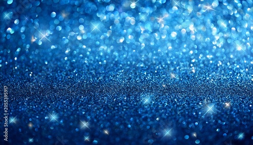 Blue Sparkle Glitter Abstract Background