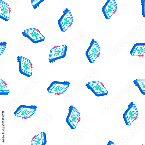 Tableau sur toile air cooling filter isometric seamless pattern