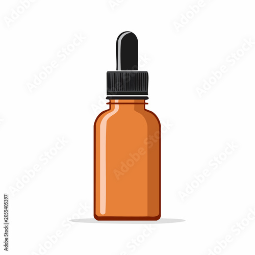 Amber Dropper Bottle with Black Cap