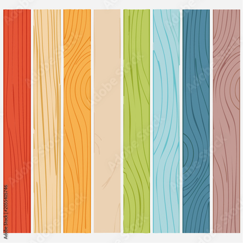 Colorful Wooden Planks Background
