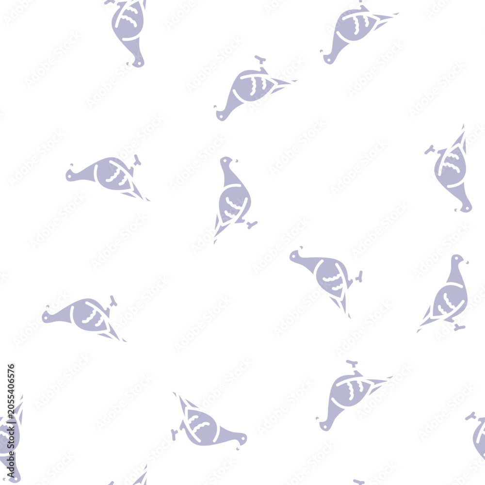 Fototapeta premium pigeon bird glyph vector seamless pattern. pigeon bird signthin illustration