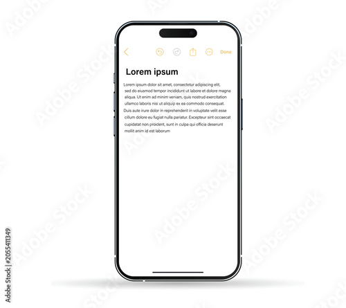 Notes user interface template. Digital planner app for schedule vector mockup illustration 