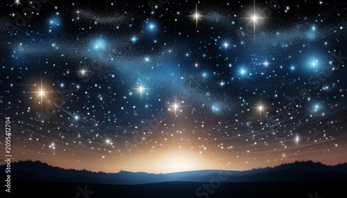 A Starry Night Sky Effect Isolated On Transparent Background