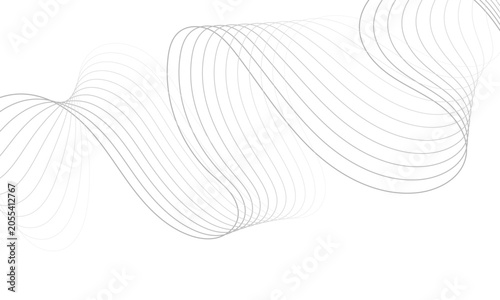 Minimal Abstract Wave Lines Background With Flowing creating rhythmic Curved Lines For Technology And Design.