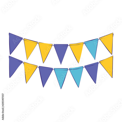 Colorful Bunting Flat Design Vector