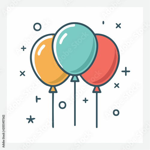 Colorful Balloons Illustration