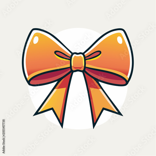 Orange Bow Illustration