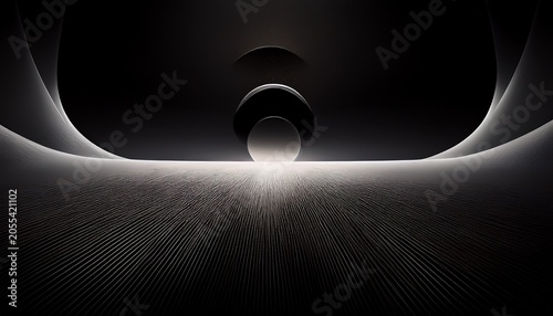 Minimalist Dark Field Suggesting Infinite Lack Of Presence Deep Philosophical Nothingness And Profound Empty Space Or Pure Vacuum Black Deep Abstract