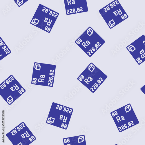 Canvas Print radium chemical element glyph vector seamless pattern