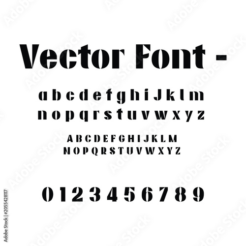 Military Style Stencil Typography Letters Vector Alphabet