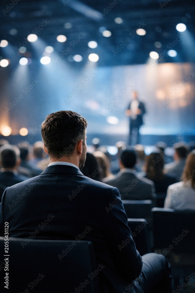 Obraz premium Business conference with attentive audience.