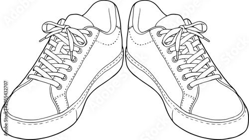 White canvas sneakers with laces on a clean white background showing detail